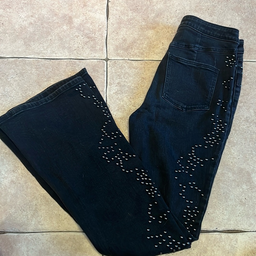 Free People studded black jeans